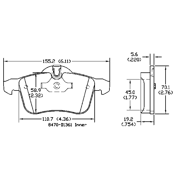 AGG Auto Premium ceramic Brake Pads Set DB1808 Front set