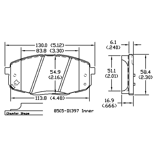 AGG Auto Premium ceramic Brake Pads Set DB1754 Front set