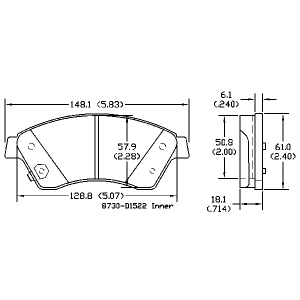 AGG Auto Premium ceramic Brake Pads Set DB1989 front set