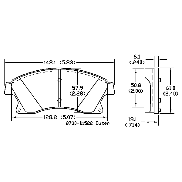 AGG Auto Premium ceramic Brake Pads Set DB1989 front set