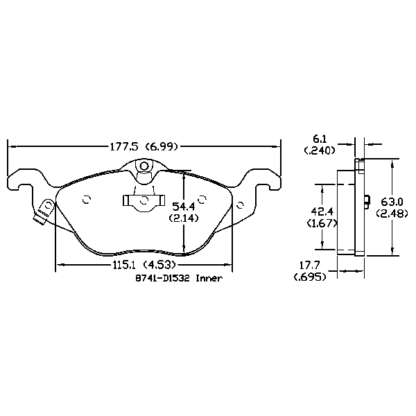 AGG Brake Pads Set Front Set DB1424