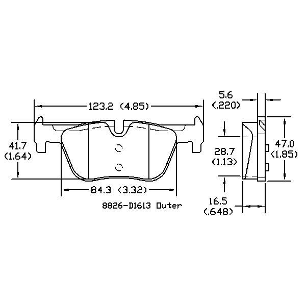 AGG Auto Premium ceramic Brake Pads Set DB2224 BMW Car Rear set