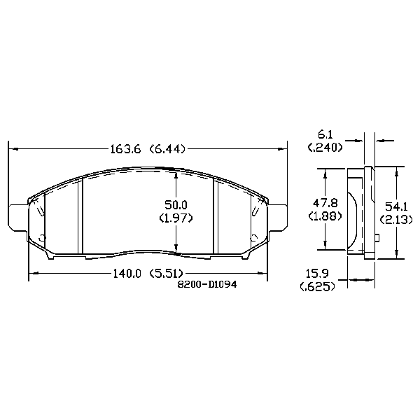 AGG Auto Premium ceramic Brake Pads Set DB1835 Front set