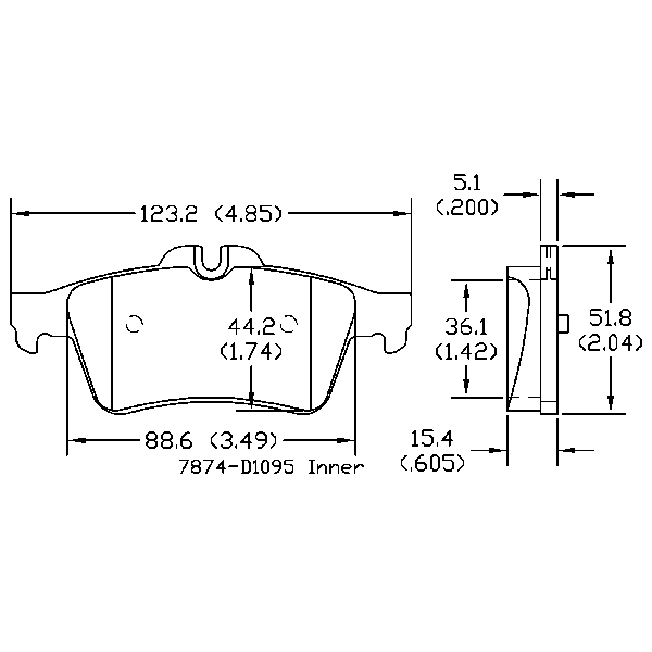 AGG Auto Premium ceramic Brake Pads Set DB1763 Rear set