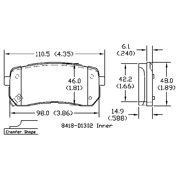 AGG Auto Premium ceramic Brake Pads Set DB1957 Rear set