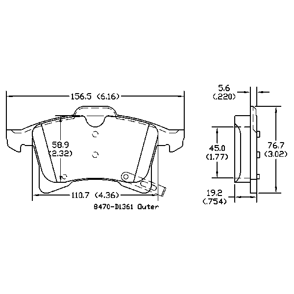 AGG Auto Premium ceramic Brake Pads Set DB1808 Front set