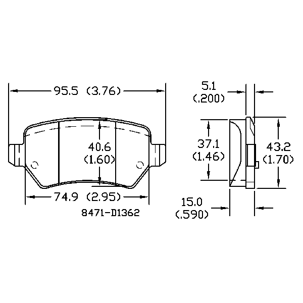 AGG Brake Pads Set DB1511