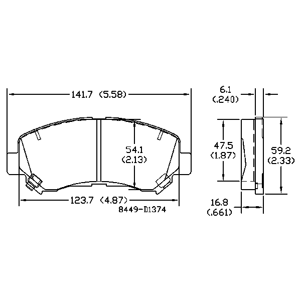 AGG Auto Premium ceramic Brake Pads Set DB1946 Front set