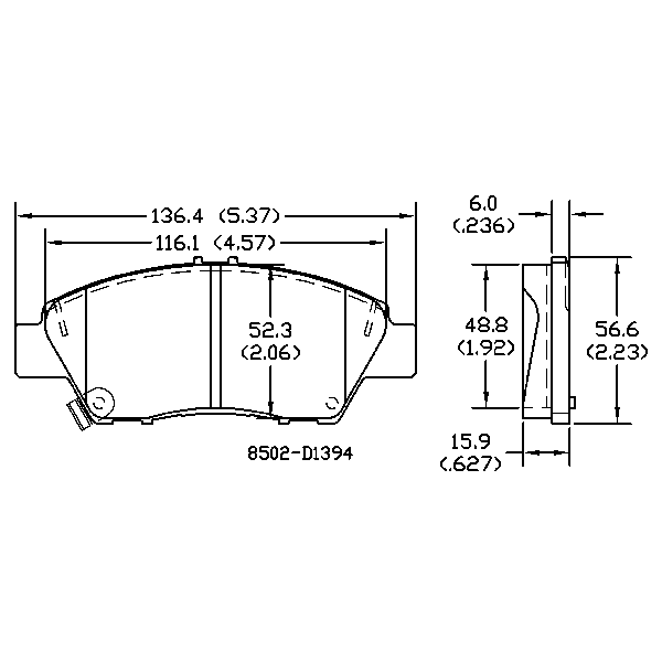 AGG Auto Premium ceramic Brake Pads Set DB1991 front set