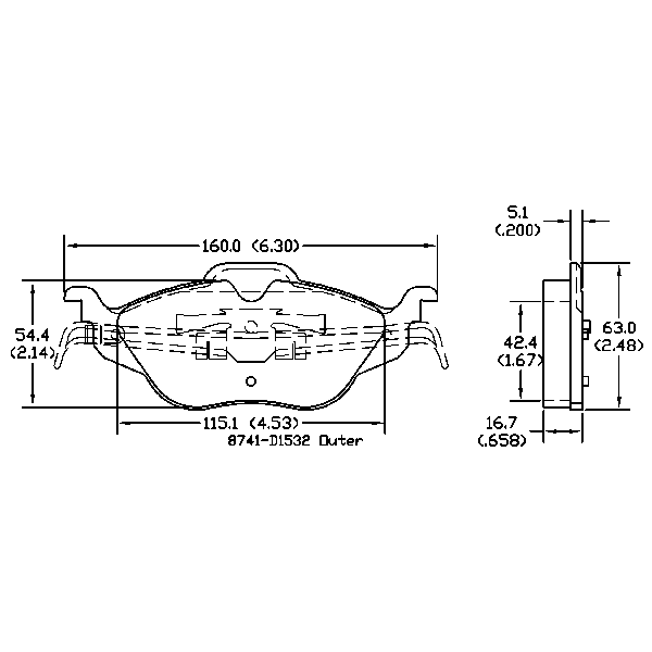 AGG Brake Pads Set Front Set DB1424