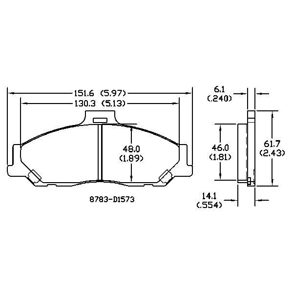 AGG Brake Pads Set DB1366 Front Set