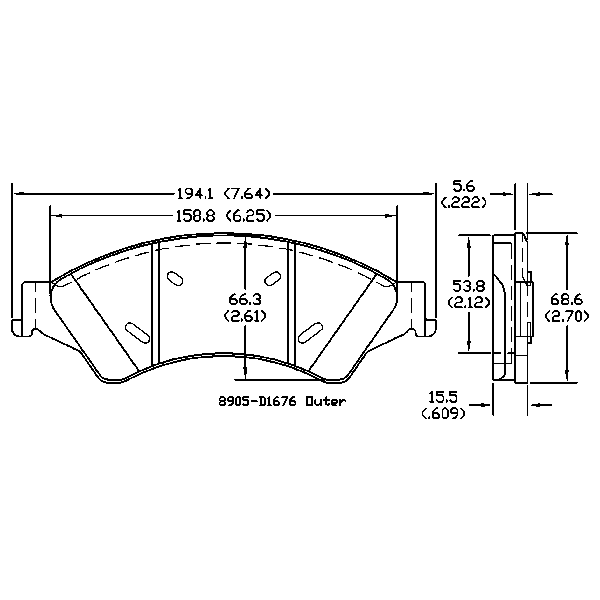 AGG Auto Premium ceramic Brake Pads Set DB2074 front set