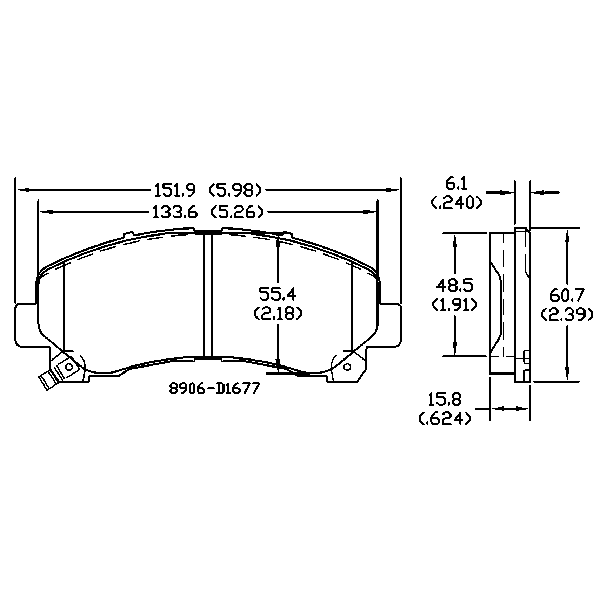 AGG Auto Premium ceramic Brake Pads Set DB1841 Front set