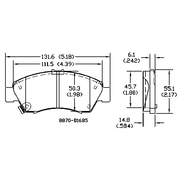 AGG Brake Pads Set DB1262
