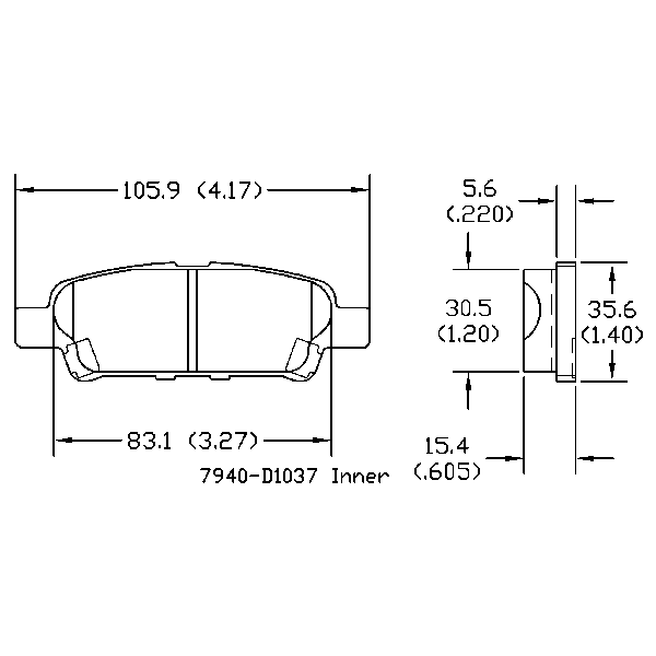 AGG Brake Pads Set Rear DB1686 Rear set