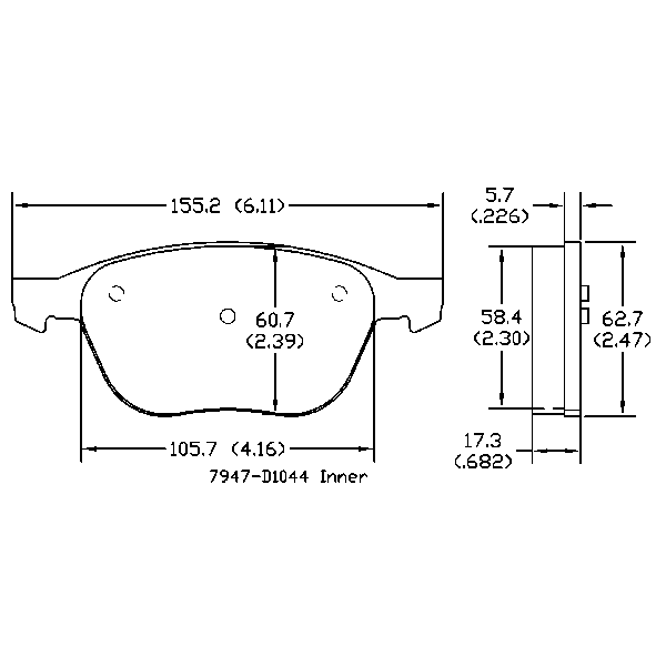 AGG Brake Pads Set DB1679 Front Set