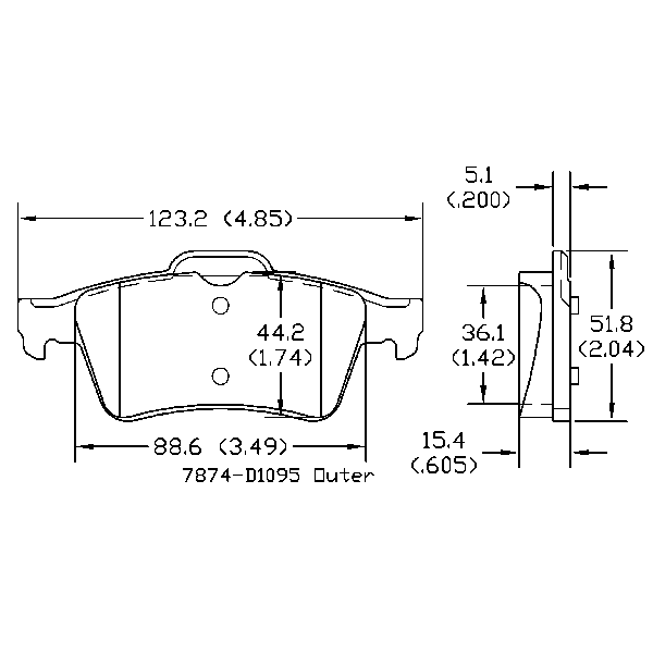 AGG Auto Premium ceramic Brake Pads Set DB1763 Rear set
