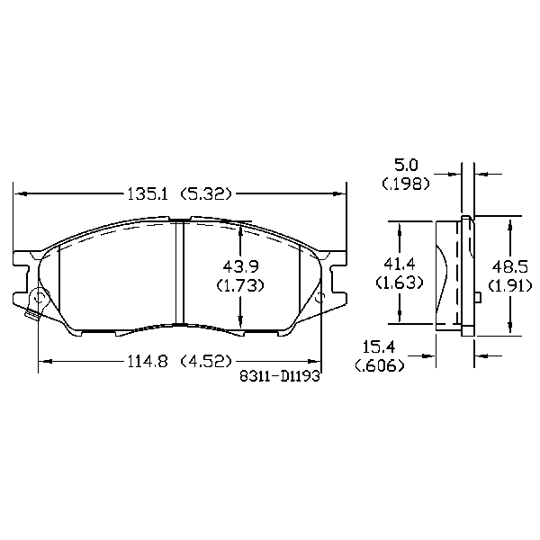 AGG Brake Pads Set DB1454