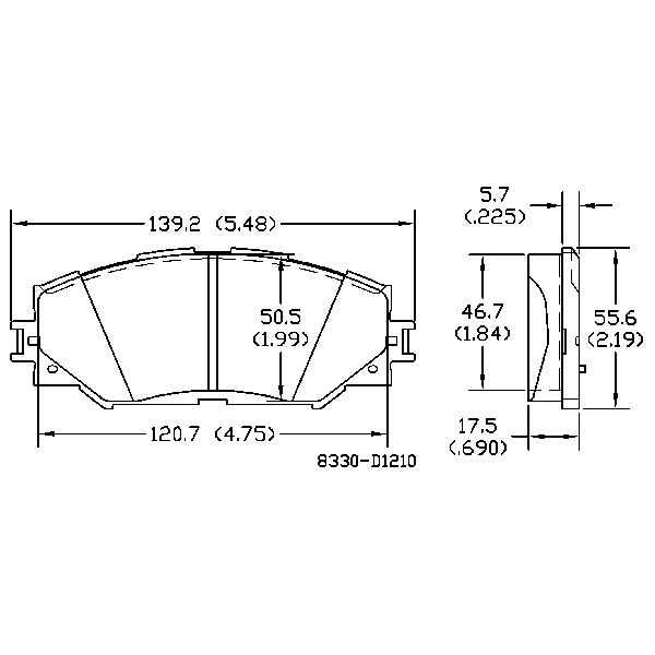 AGG Auto Premium ceramic Brake Pads Set DB1802 Front set