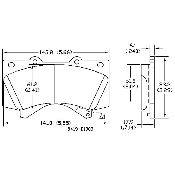 AGG Auto Premium ceramic Brake Pads Set DB1838 Front set