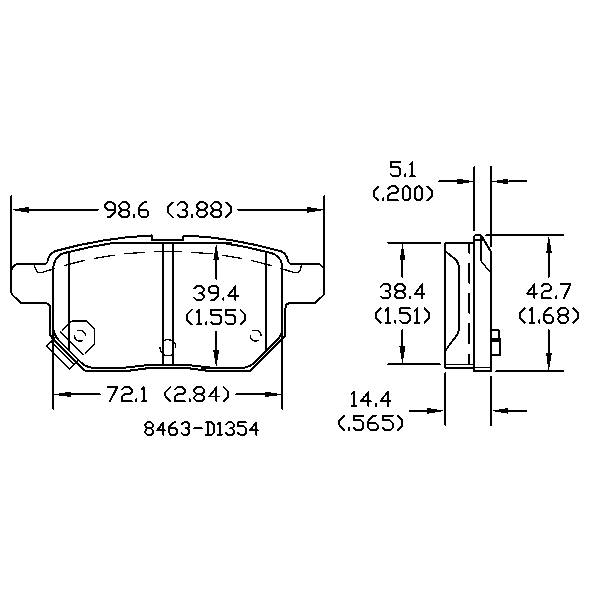 AGG Brake Pads Set Rear DB1786 Rear set