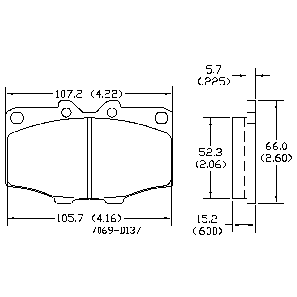 AGG Premium ceramic Brake Pads Set DB288 Front set