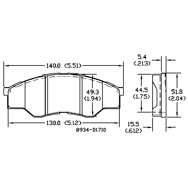 AGG Auto Premium ceramic Brake Pads Set DB1741 Front set