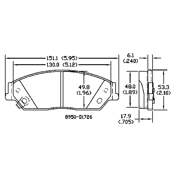 AGG Auto Premium ceramic Brake Pads Set DB2243 Front set Toyota Camry 2012