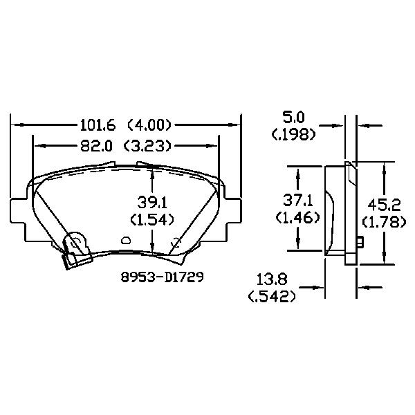 AGG Auto Premium ceramic Brake Pads Set DB2331 BMW Car Rear set Mazda  Car 3 2014-2016