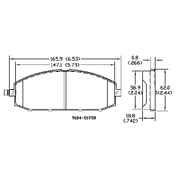 AGG Brake Pads Set DB1361