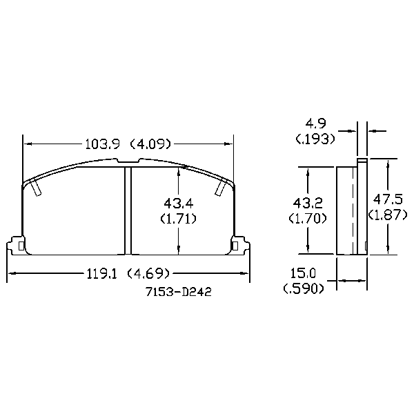 AGG Premium ceramic Brake Pads Set DB308 Front set
