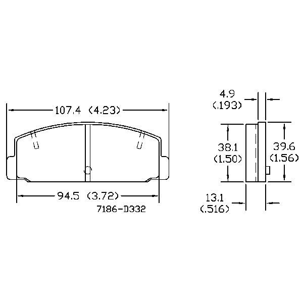 AGG Auto Premium ceramic Brake Pads Set DB1760 Rear set