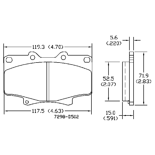 AGG Brake Pads Set DB1199 Front set