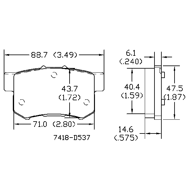 AGG Brake Pads Set DB1265 Rear