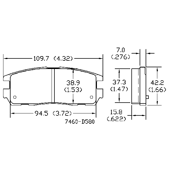 AGG Brake Pads Set DB1280