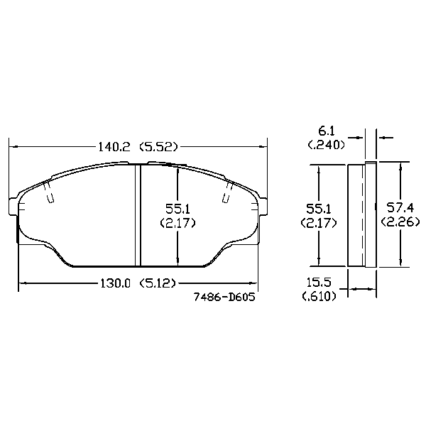 AGG Brake Pads Set ADB1205 Front