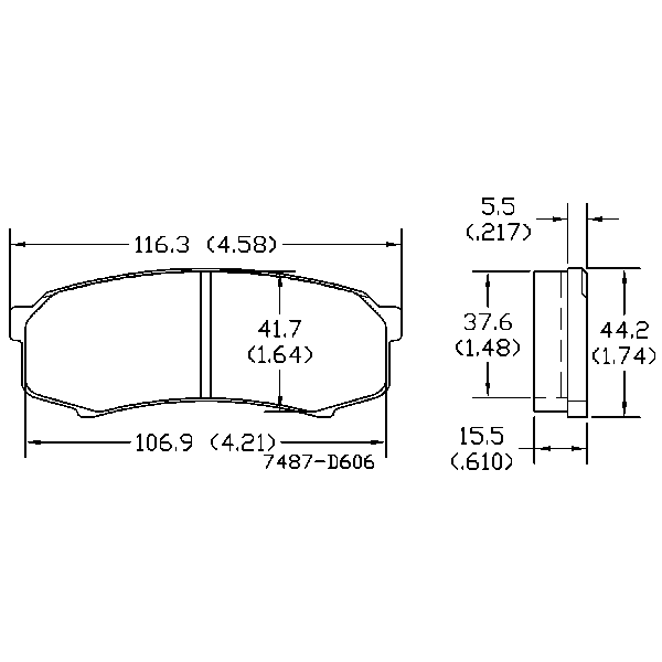 AGG Brake Pads Set DB1200