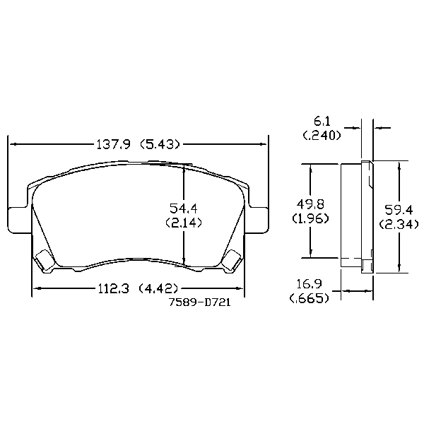 AGG Brake Pads Set DB1342
