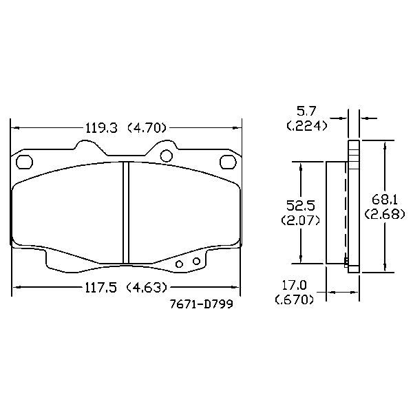 AGG Auto Premium ceramic Brake Pads Set DB1739 Front set