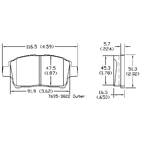 AGG Brake Pads Set DB1422
