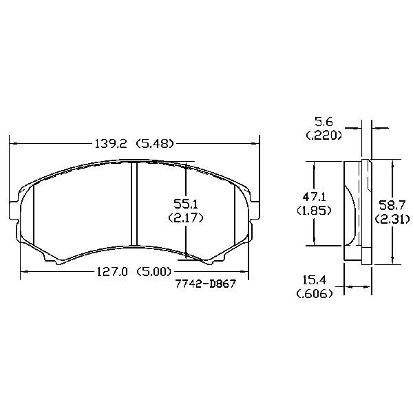 AGG Brake Pads Set DB1388 Front Set
