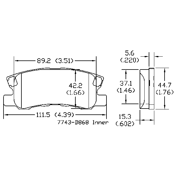 AGG Brake Pads Set DB1464