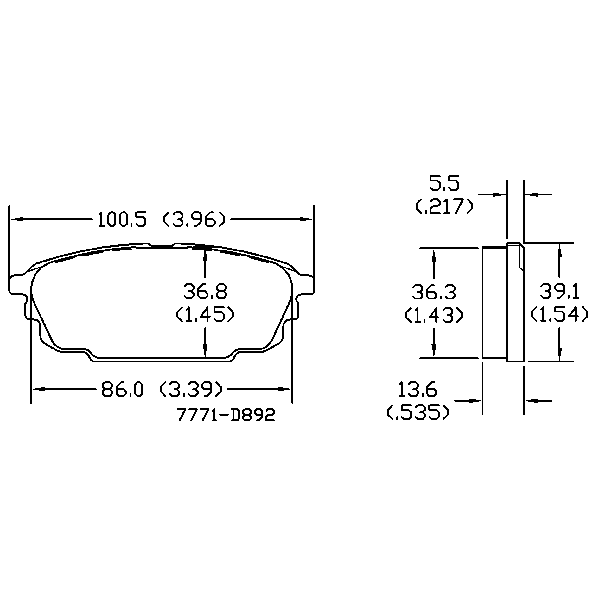 AGG Brake Pads Set DB1359 Rear