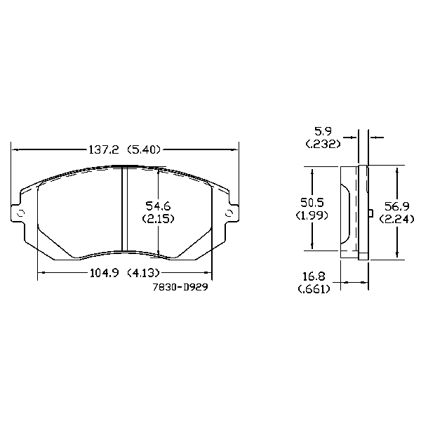AGG Auto Premium ceramic Brake Pads Set Front DB1491 Subaru  Car Impreza 2002-2003