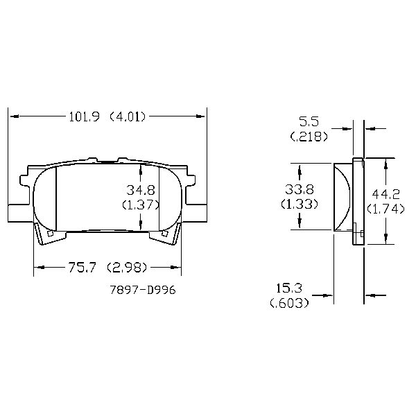 AGG Brake Pads Set DB1518 Rear set